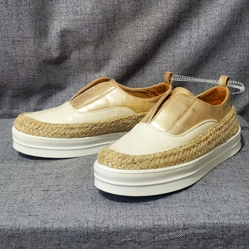 Natural slip on sneakers